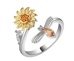 flower fidget ring