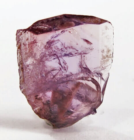 pink translucent raw crystal rock