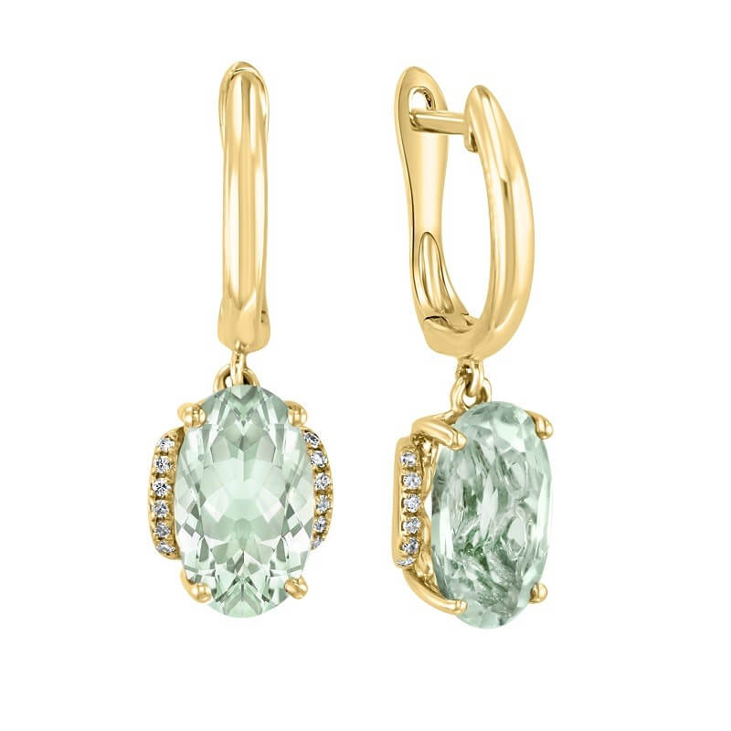 prasiolite earrings