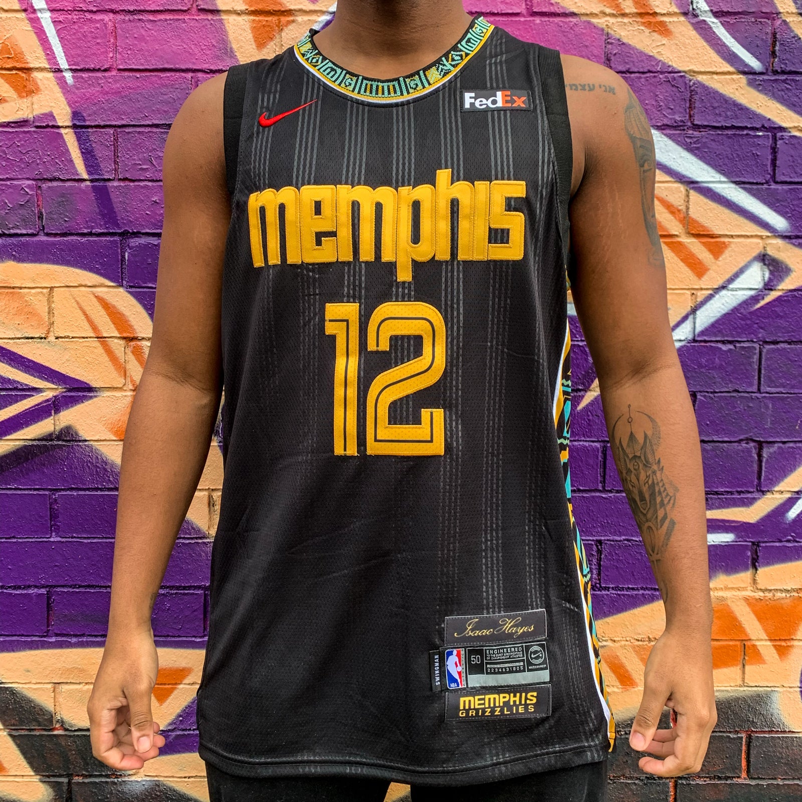 Memphis Grizzlies Black City Edition Jersey Jamel Morant 12 Jerseyjunkyuk