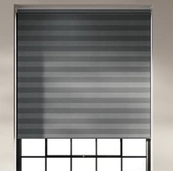First blinds roller blinds grey striped