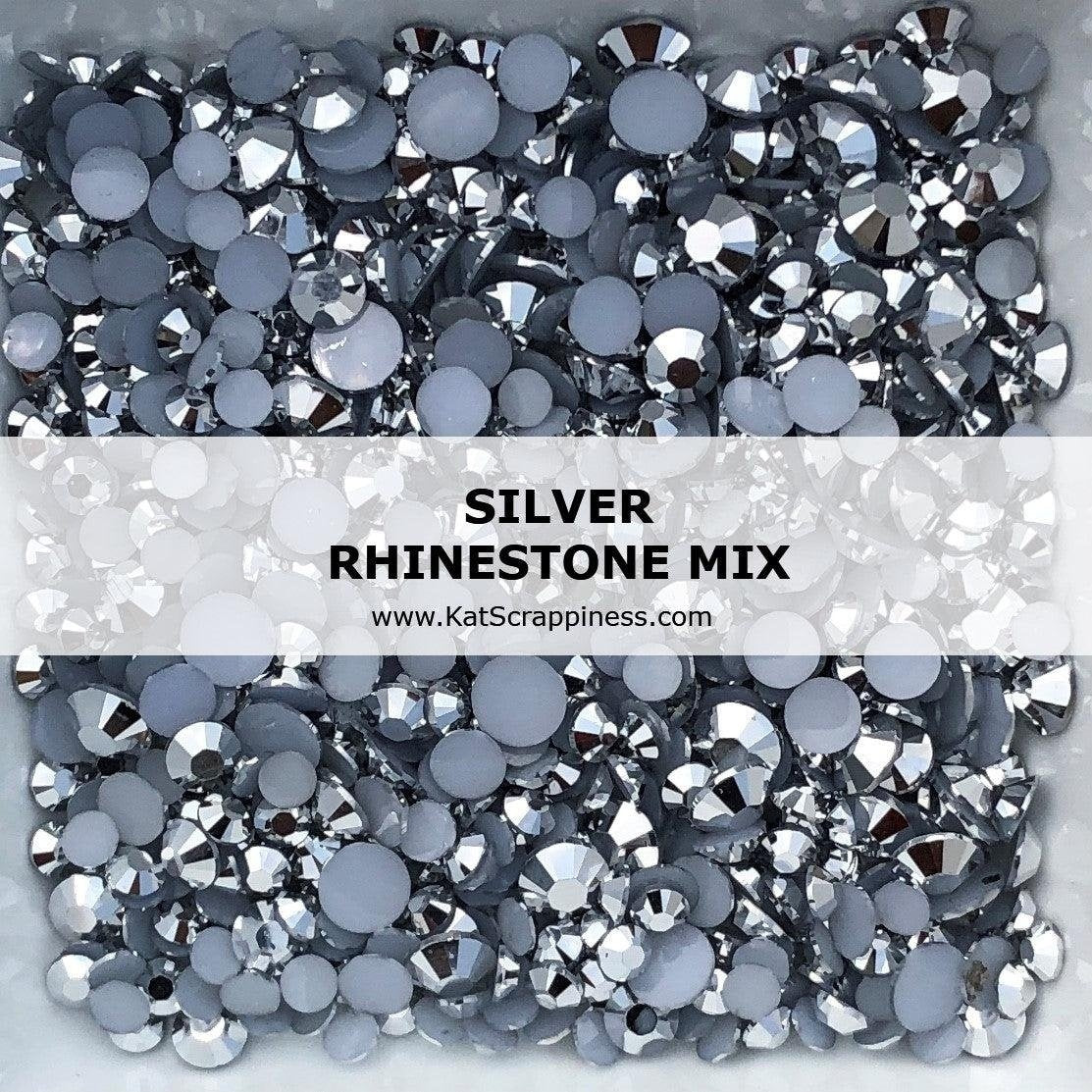 Silver Sparkle - Sparkle Rhinestone Embellishment Mix