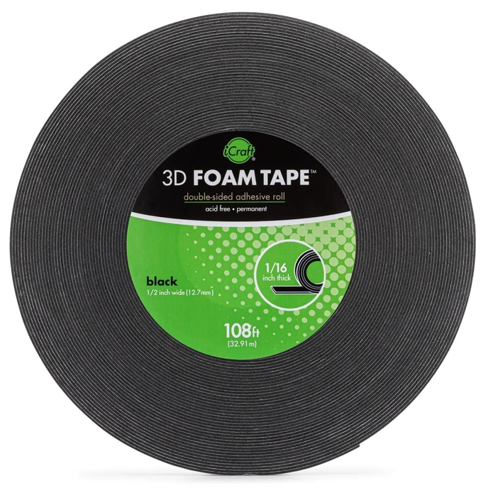 Scrapbook Adhesives By 3L 3D Foam Crafty Tape 1/2 White 108