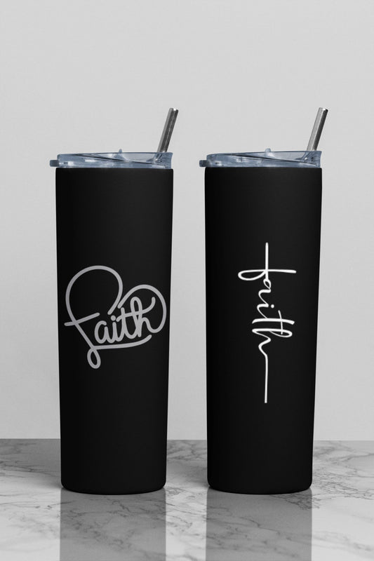Customizable Matte Black 16 Oz. Tumblers With Lid and Straw 
