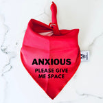 Warning Dog Bandana, Anxious Give Me Space, Nervous, Reactive Dogs