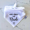 Wedding Dog Bandana, Here comes the Bride, Dog Ring Bearer Outfit