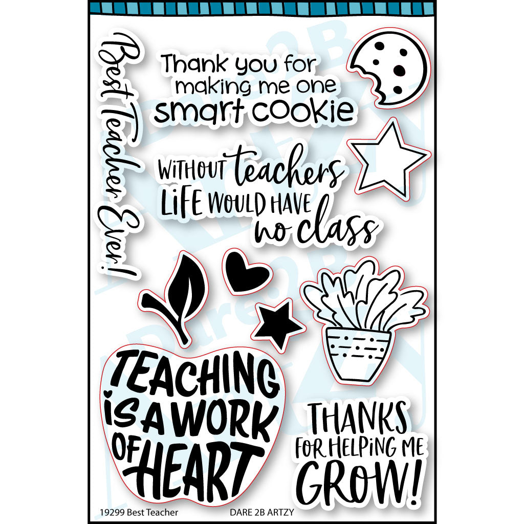 Best Teacher stamp set