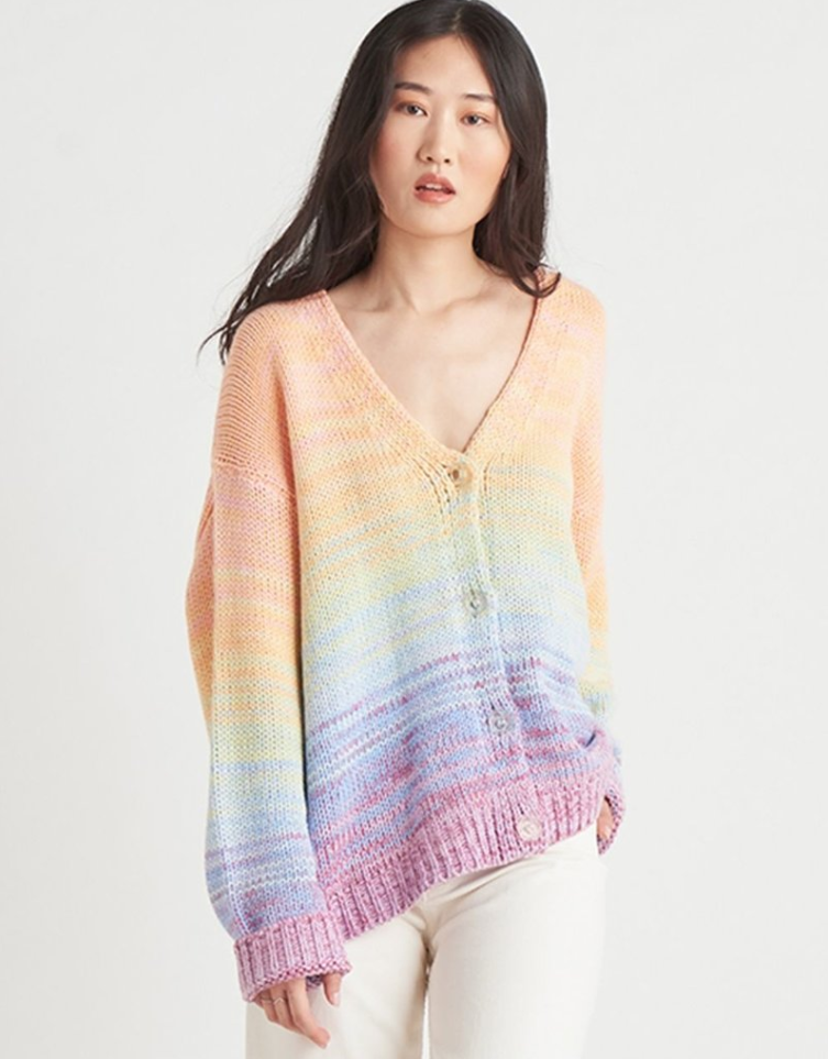 Ombre Relaxed Fit Cardigan