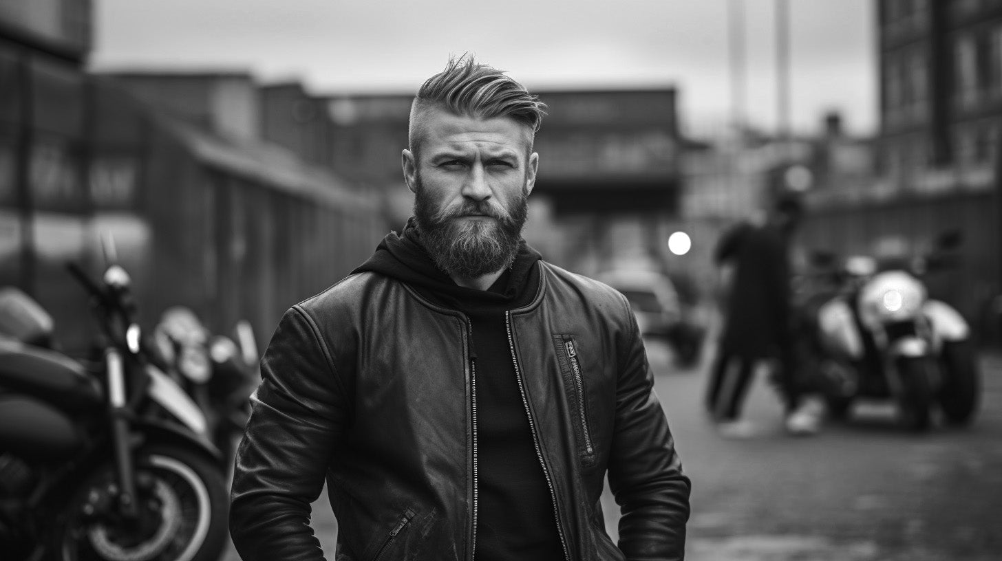 MAN-WITH-MOTORCYCLE-SHORT-BEARD-STYLE