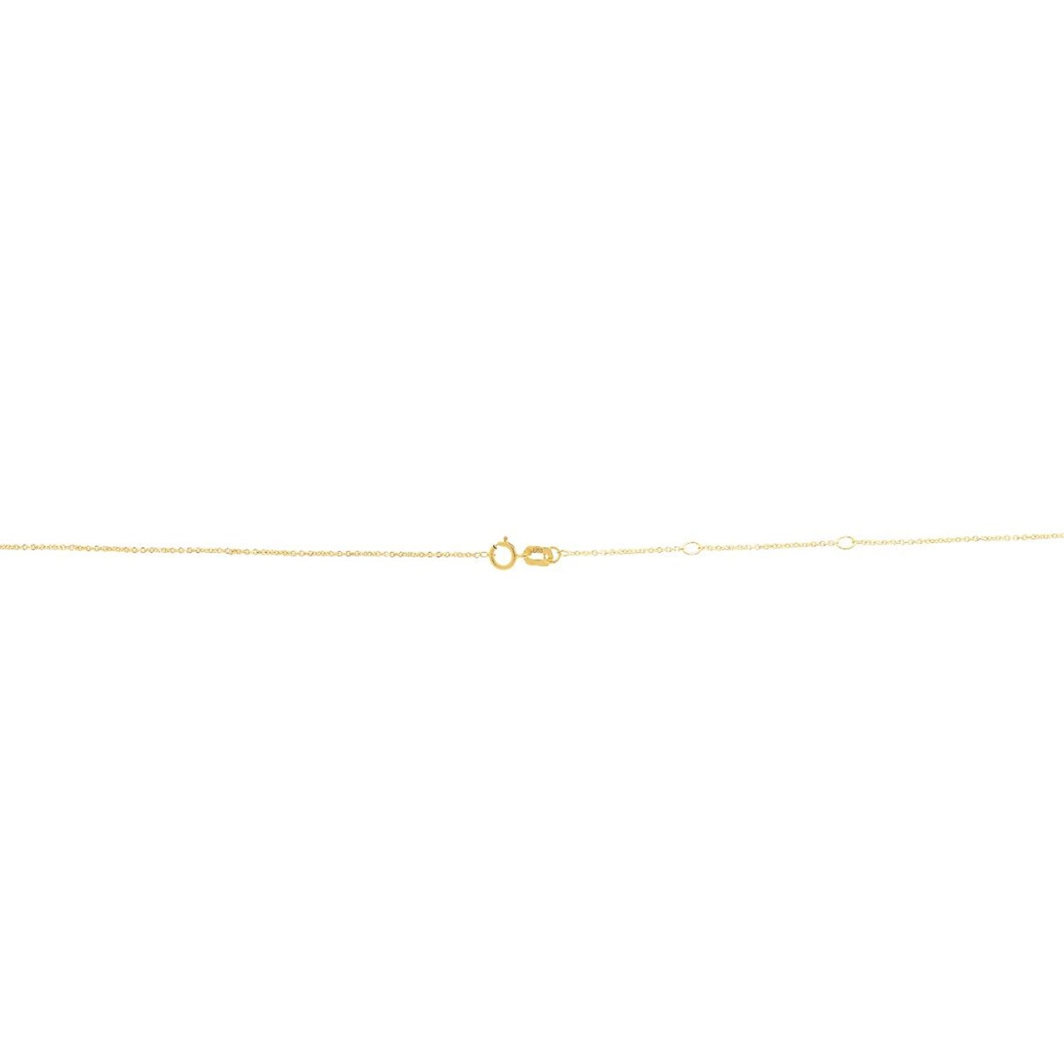JewelStop 14k Yellow Gold Polished Finish 0.97mm Double Extendable Cable Chain with Spring Ring Clasp - 18" with Jump Ring at 16 and 17 inch.