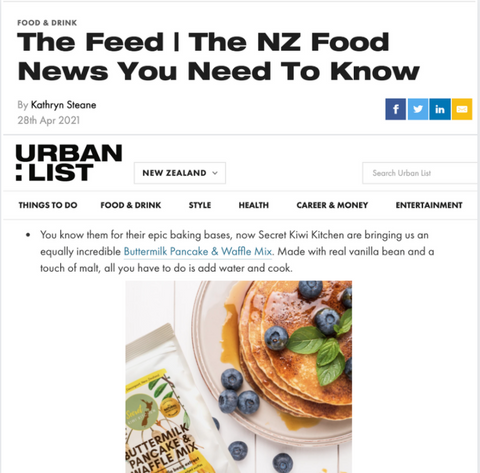 Secret Kiwi Kitchen Buttermilk Pancakes as seen in the Urban List: The Feed