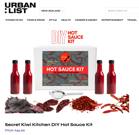 Urban List: Best Father's Day Gift 2022- Secret Kiwi Kitchen  DIY Hot Sauce Kit