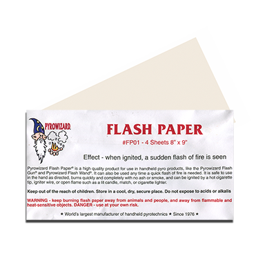 Thin Flash Paper 25cmx20cm or 20cmx50cm Lots Of Colours (Fast burning)