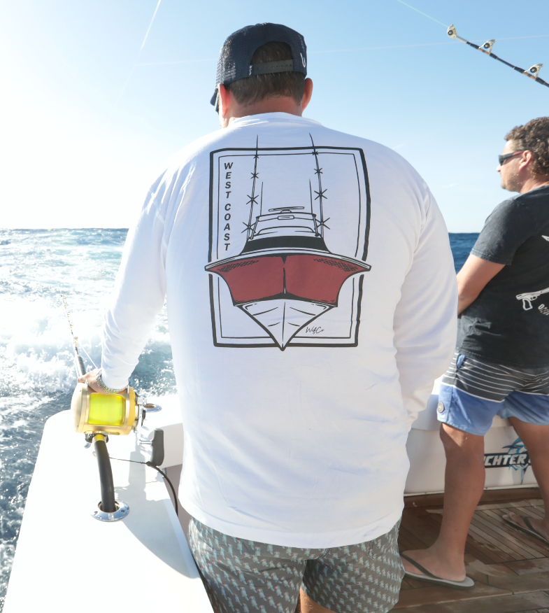 West Coast Fishing Co Heavy Tackle Tee White