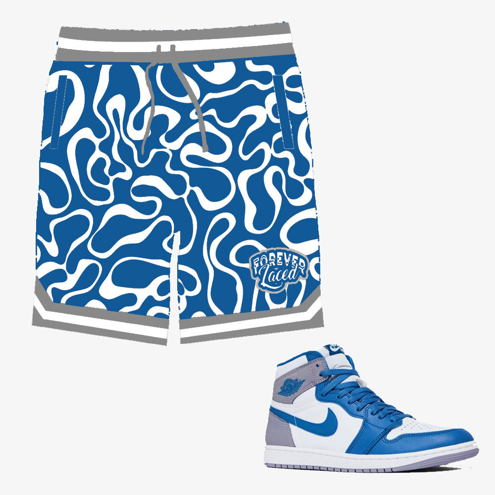 Forever Laced Short Set to match the Retro Jordan 4 University Blue – FLB