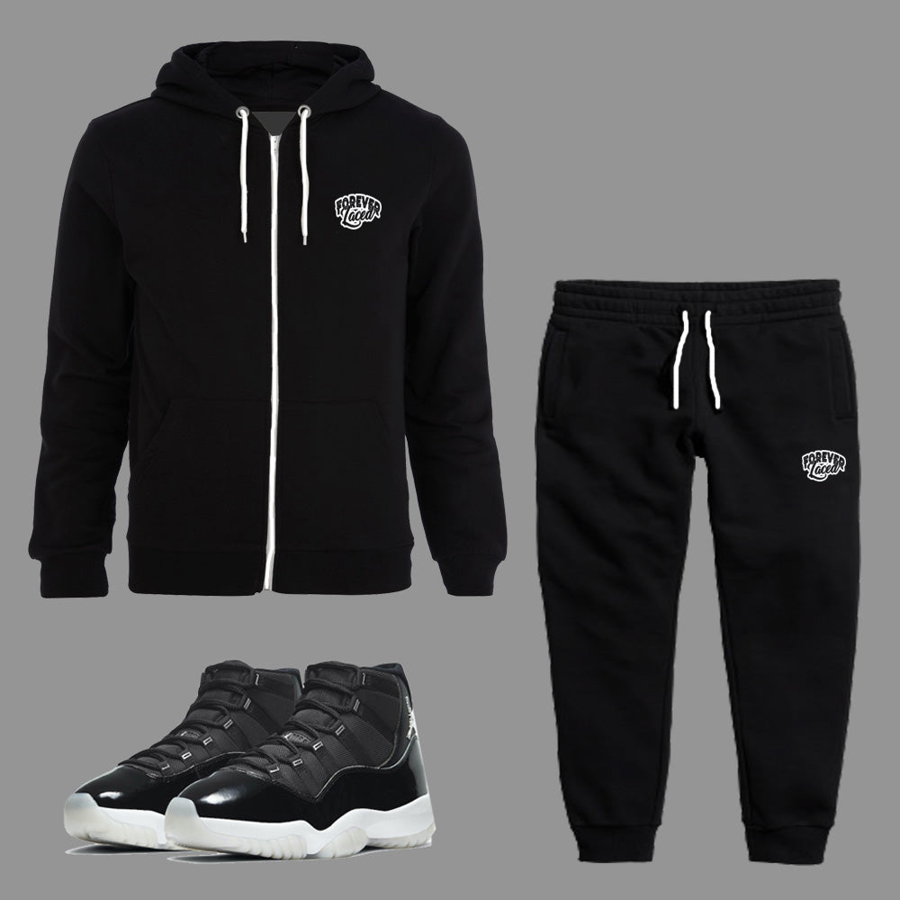 all black jordan sweatsuit