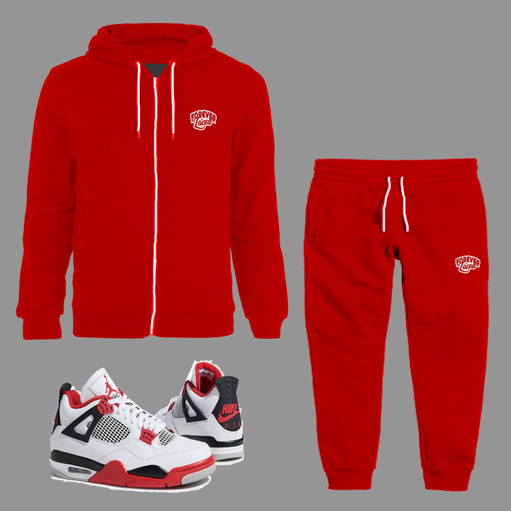 Forever Laced Zipped Hooded Sweatsuit to match Retro Jordan 3