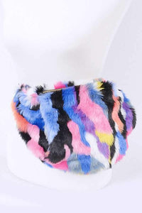 Fuzzy Colorful Faux Fur Fanny Pack-I Am Lilou Bloom