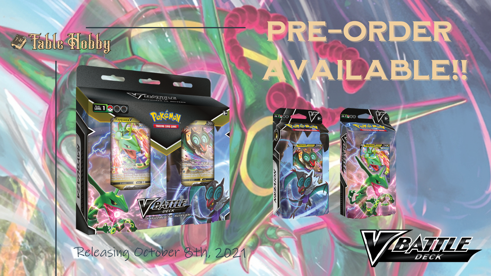 Pokemon TCG: V Battle Deck Bundle - Rayquaza vs. Noivern, Card Games