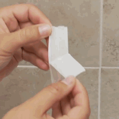 easy to peel and stick on the edge of bathroom by coloribbin sealing tape