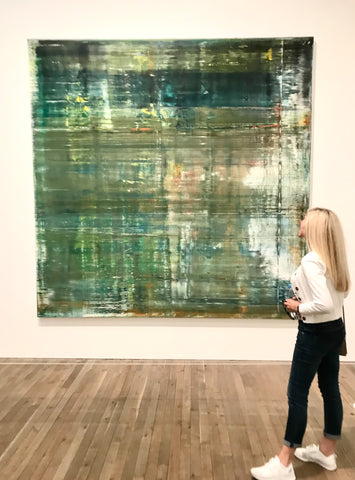 Artist Christine Bell finding Abstract Painting Inspiration, "Cage 1-6", Gerhard Richter, 2006, Modern Museum, London,  England