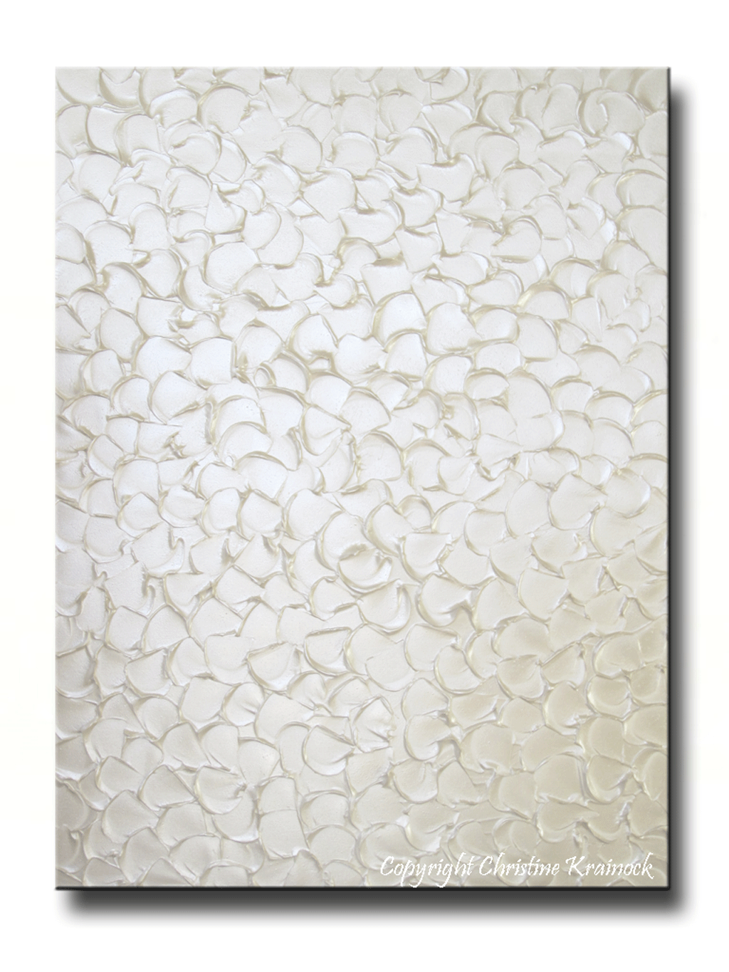 Original Painting Abstract Painting Pearl White Large Wall Art Coastal Contemporary Art By Christine