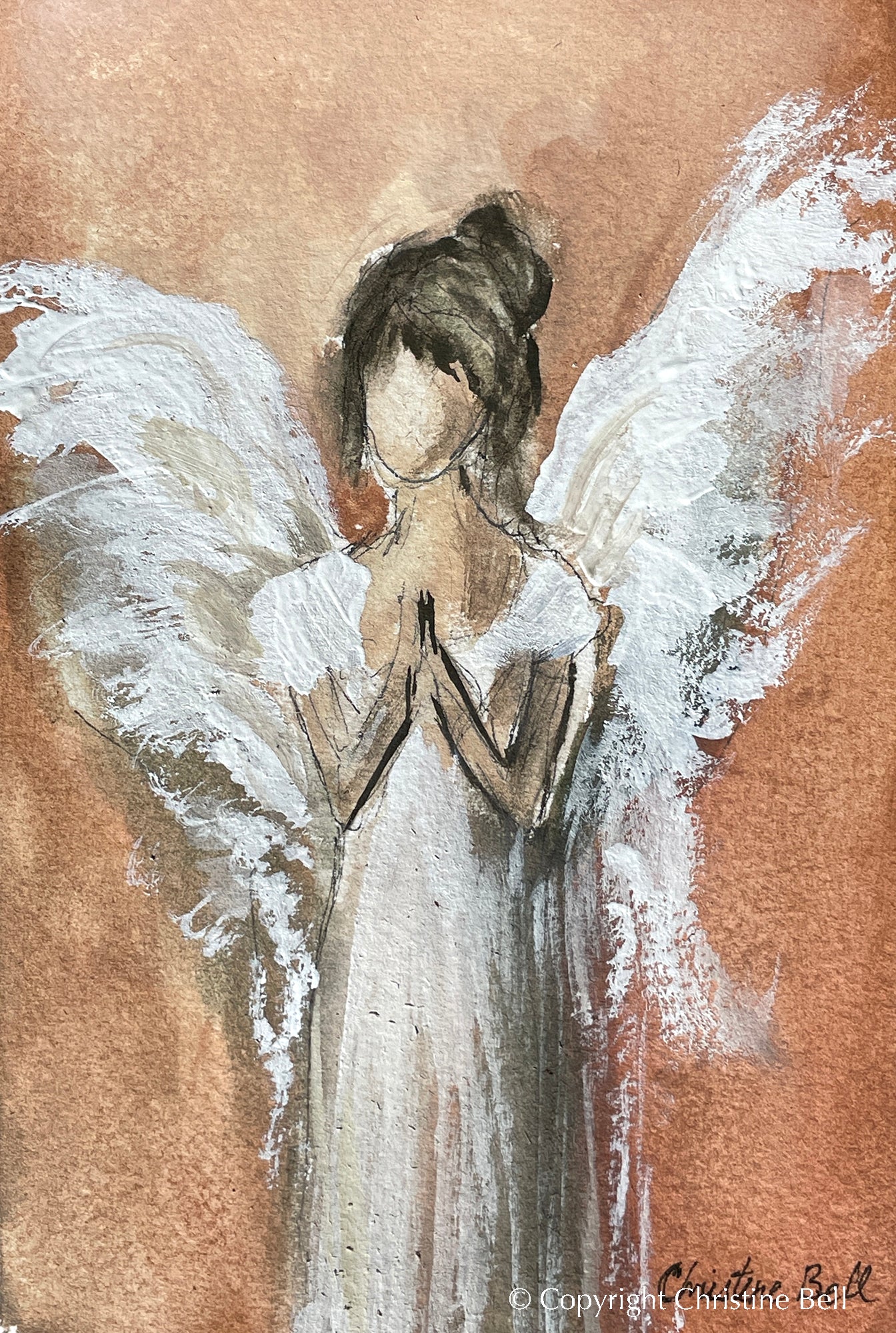 Angel Paintings abstract art guardian angels spiritual wall art