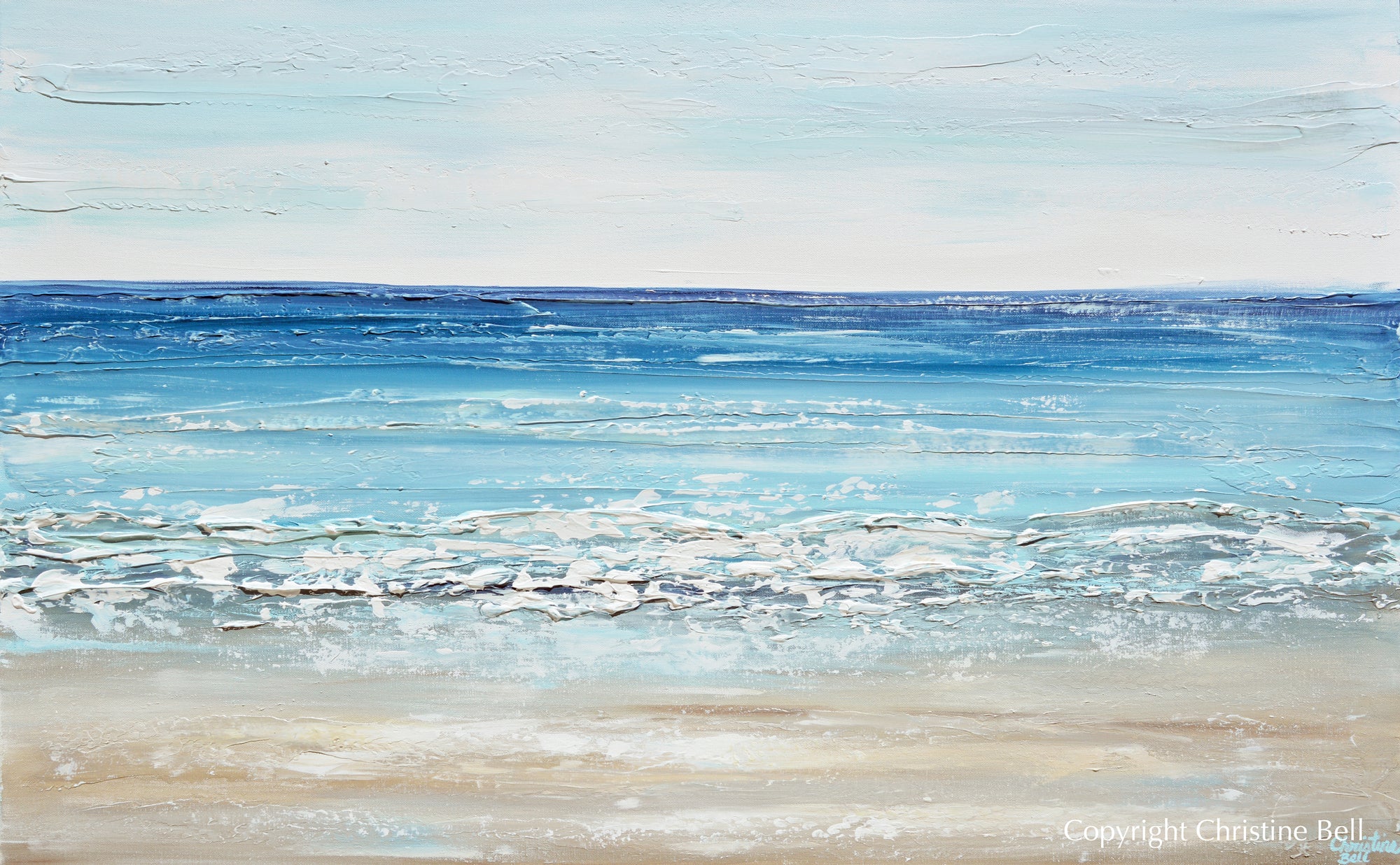 painting beach ocean waves