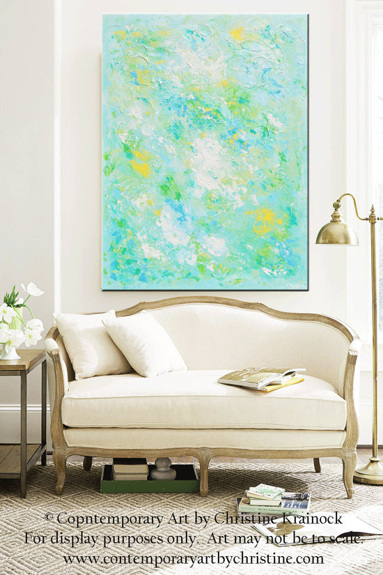 A3 Giclée Print Aqua Circles Abstract, Aqua Art Print, Turquoise Abstract  Watercolour 