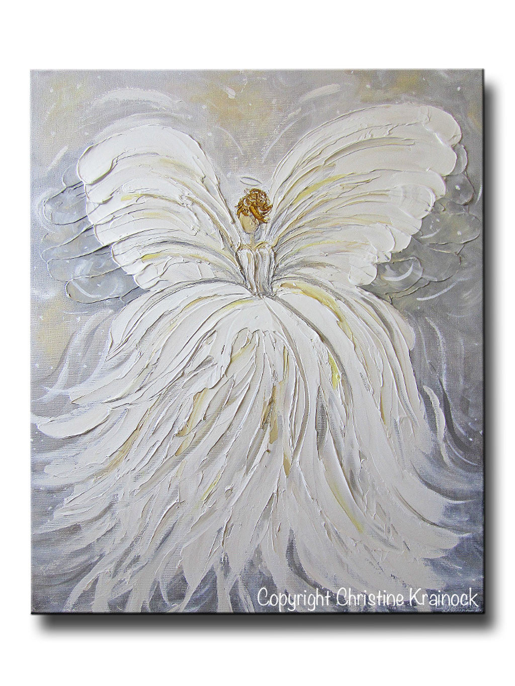 Giclee Print Abstract Angel Painting Canvas Wall Art Contemporary Art By Christine