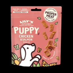 chicken and salmon nibbles puppy treats