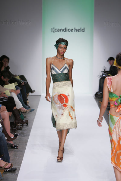 Vintage Scarf Dress by Candice Held at Mercedes-Benz Fashion Week