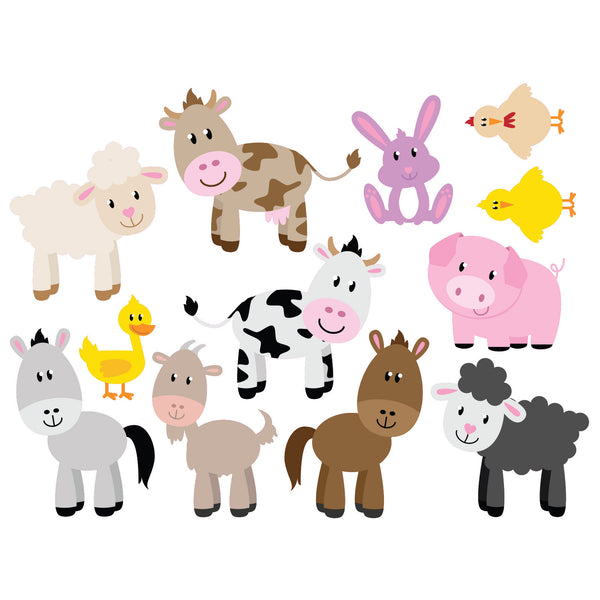 wall bedroom stickers uk for Animal Set Stickers Farm wallstickers.co.uk 12  Wall of