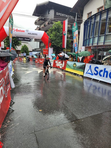 Tim Podlogar Arlberg Giro finish line