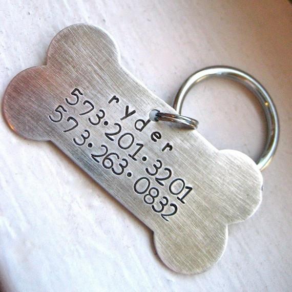 Bone Pet Dog Id Dog Name Handmade In Montana Usa