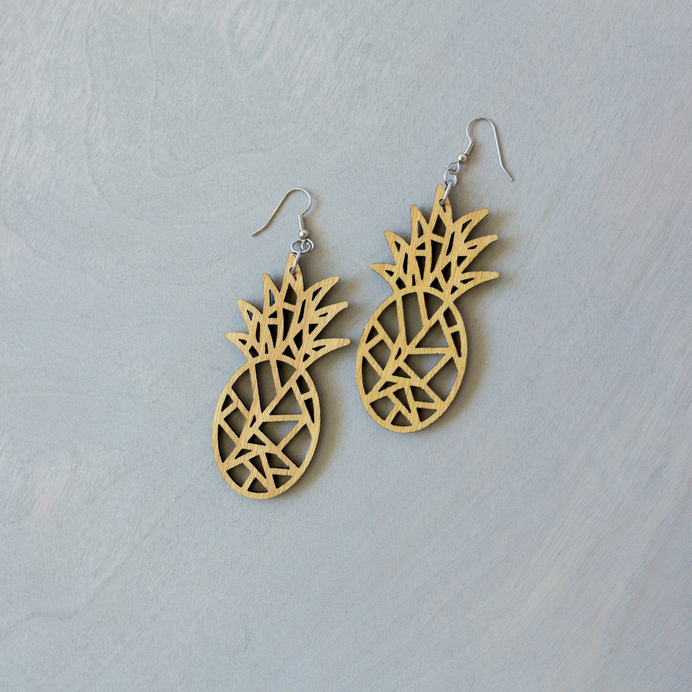 Wooden Pineapple Earrings