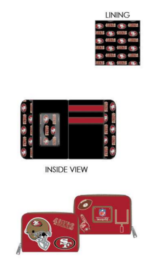 Loungefly NFL: San Francisco 49ers Wallet with Patches