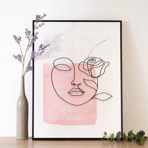 Cuadro minimalista Pink doodle2 | Koketto Home