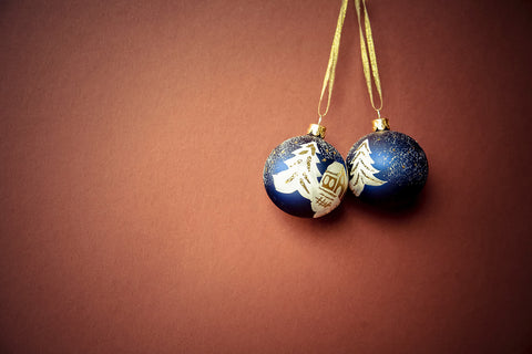 Ejemplo bolas de navidad azules