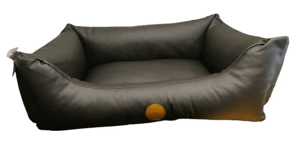 Billede af Læder seng - sort - hundekurv - 2 størrelser hos AGRINI