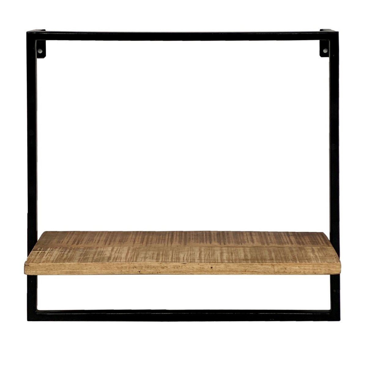 Billede af Hængehylde - væghylde - bogreol - Dock metalramme sort - Måler 50x50x25 cm