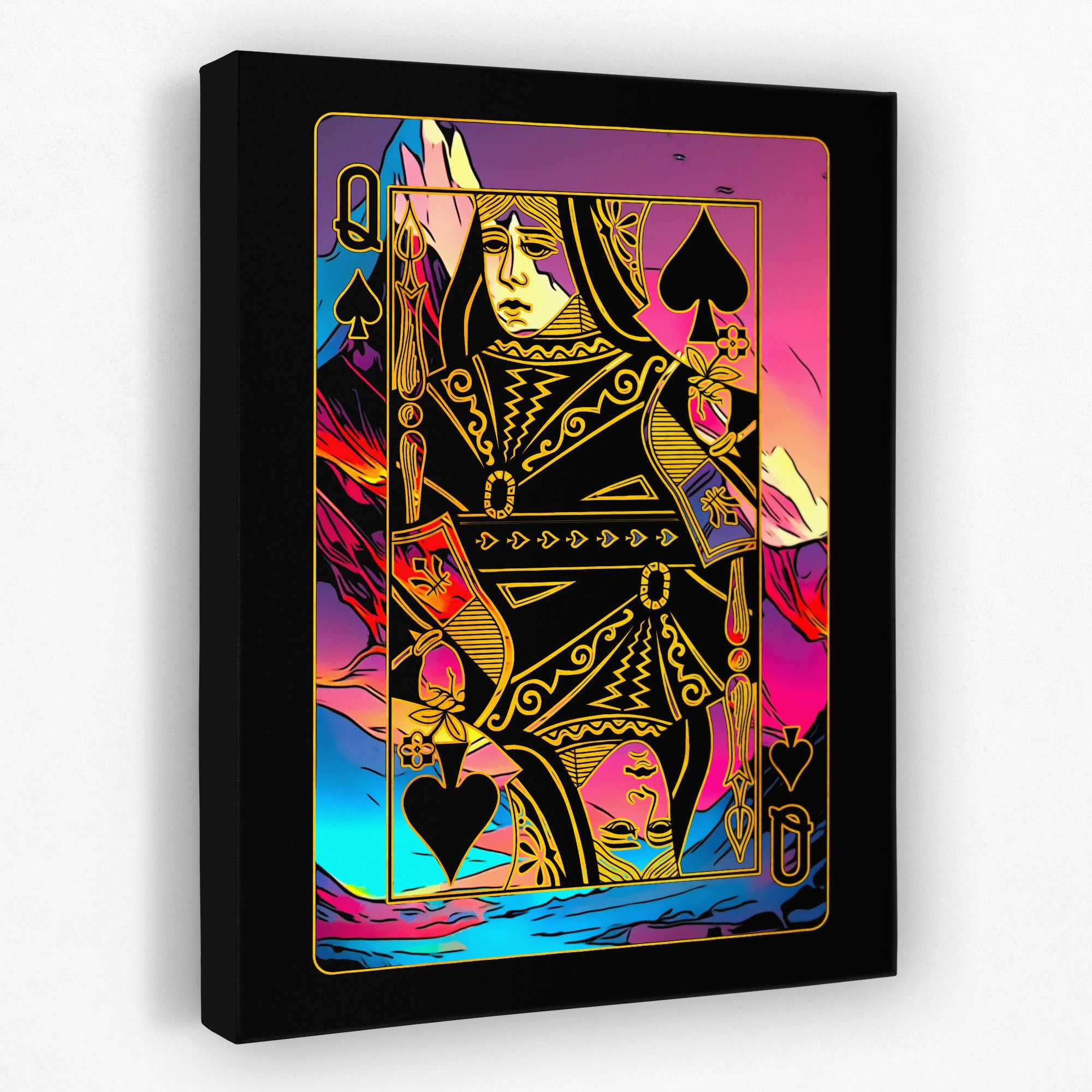 Blank Playing Card Queen Spades Digital Art by Bigalbaloo Stock - Fine Art  America