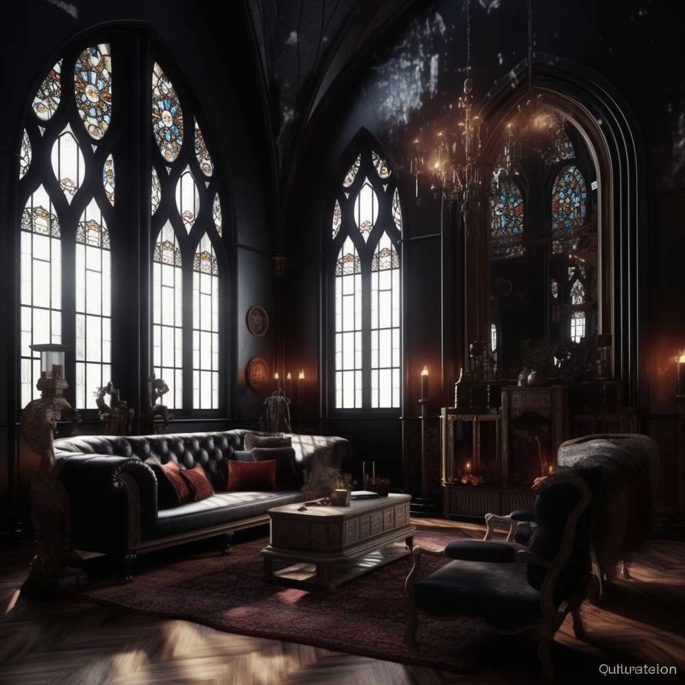 gothic interior bedroom