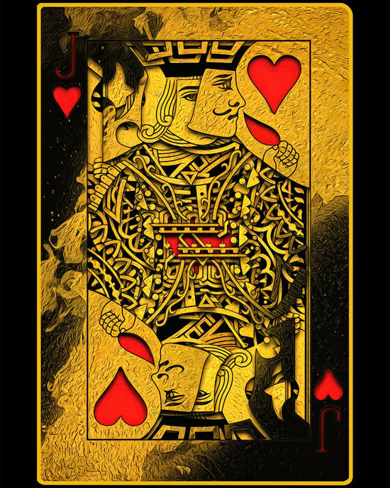 Jack of Hearts Playing Card on Canvas