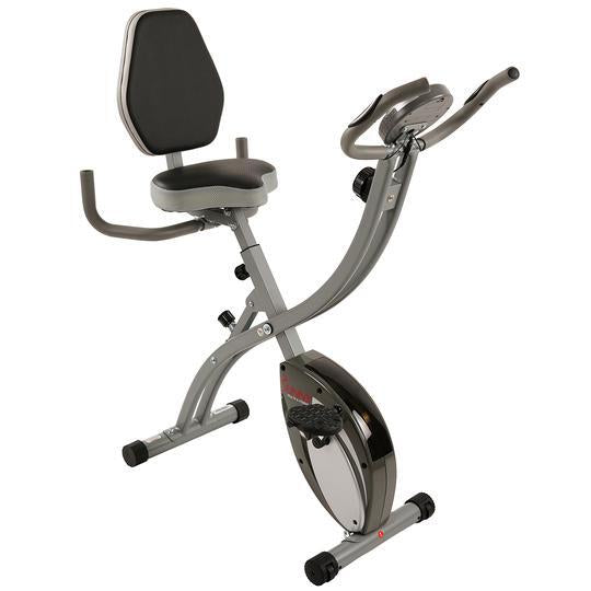 sunny health & fitness folding recumbent bike