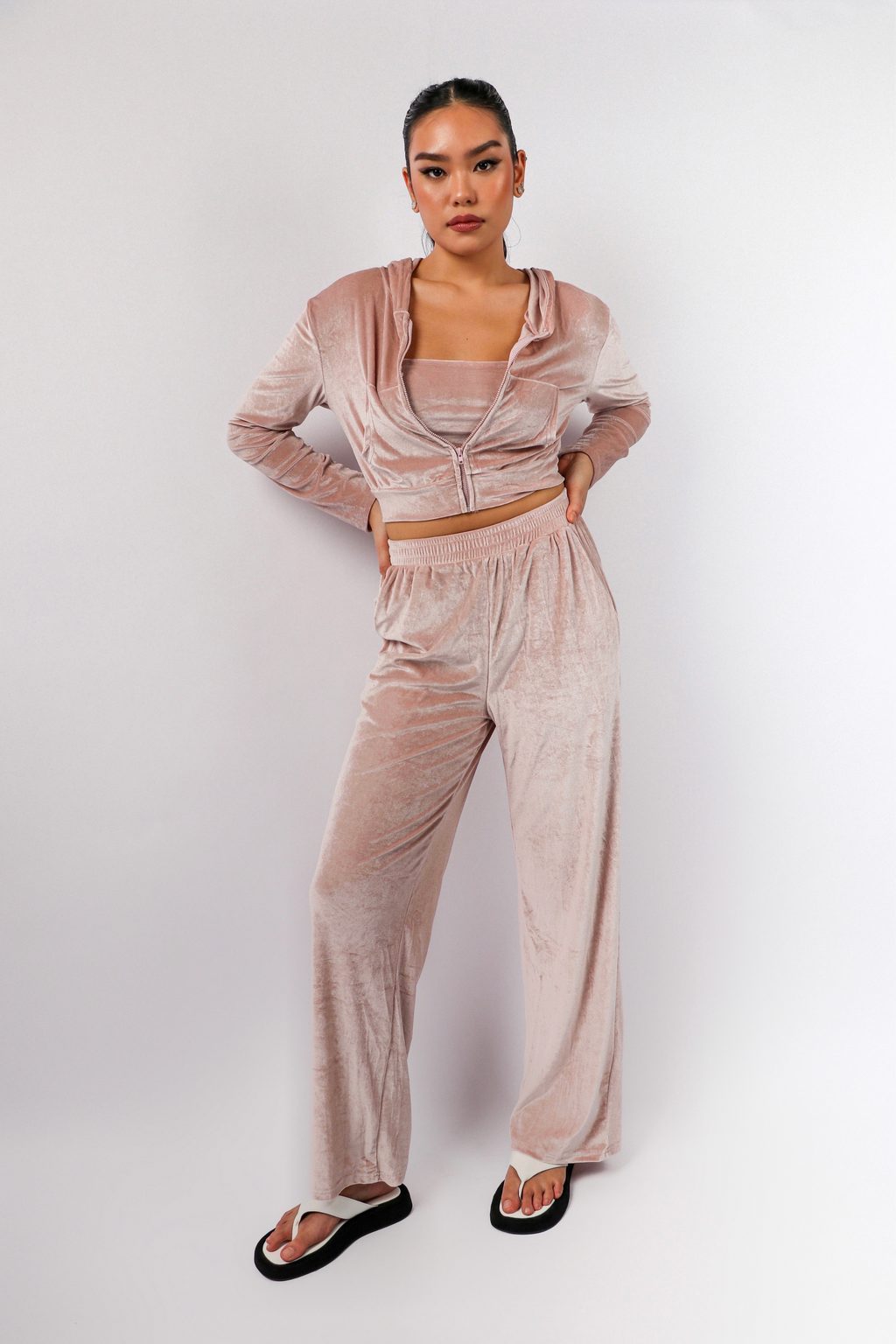 Velour Tracksuit Set in Copper – Lounged Collective