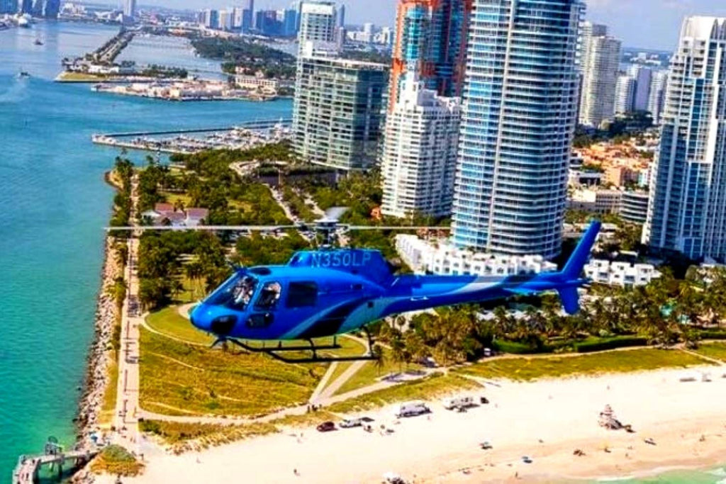 littoral de Miami en hélicoptère