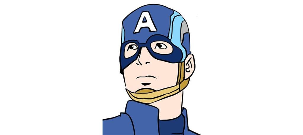 Captain America Coloriage