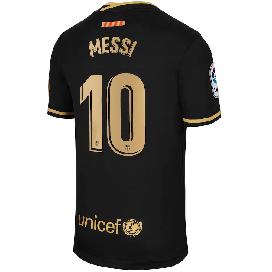 Messi Barca Black Jersey - Nike Kids FC Barcelona 20/21 Away Jersey