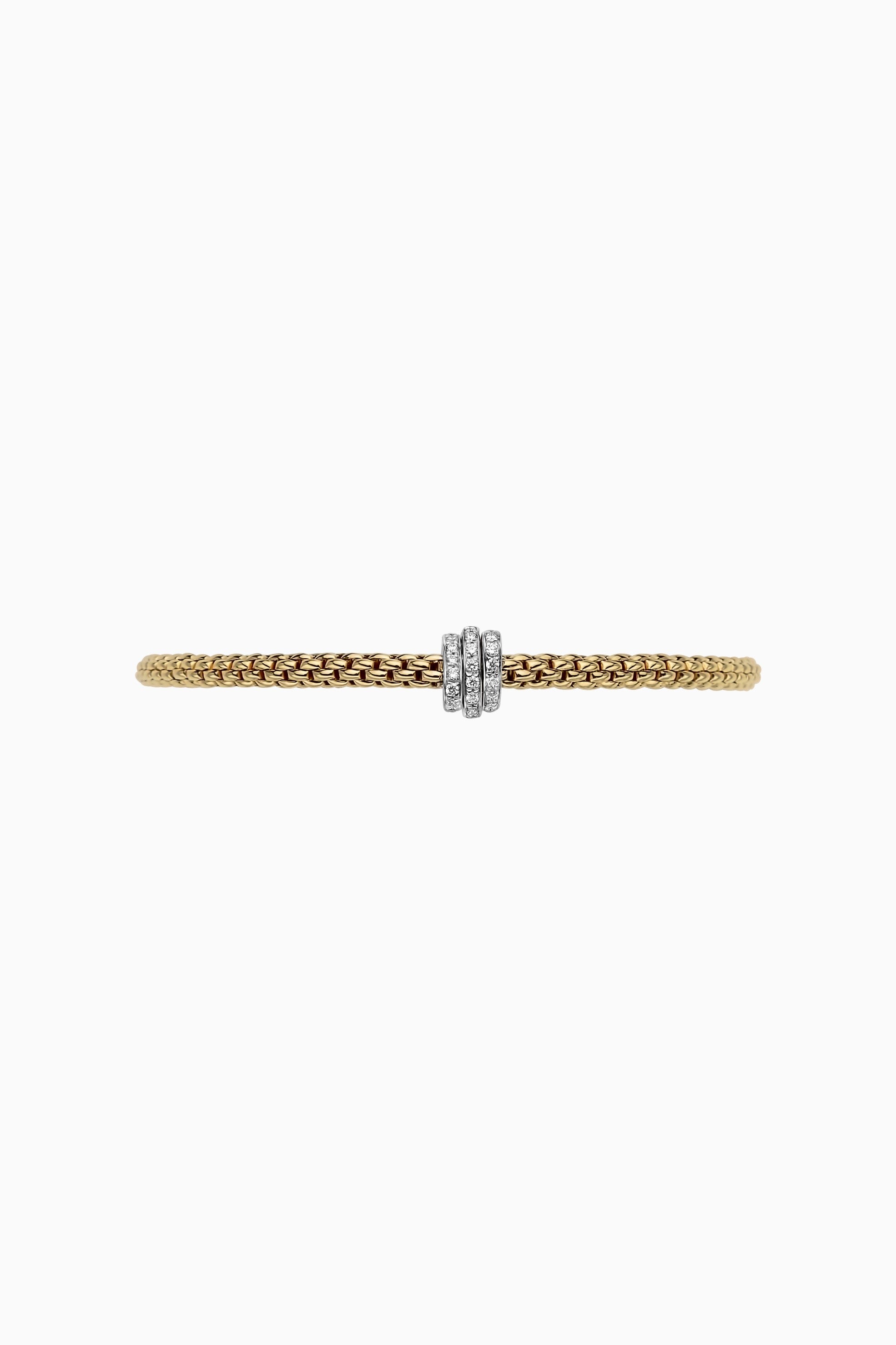 Fope Prima Flex'it Bracelet with Diamond Pav